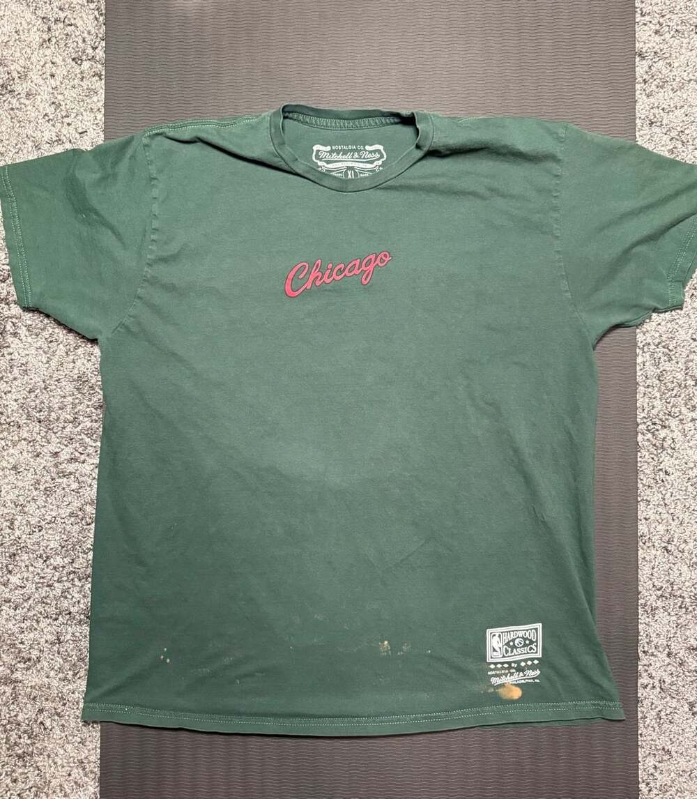Mitchell & Ness Chicago Bulls 1991 NBA Finals T-Shirt Size XL Green